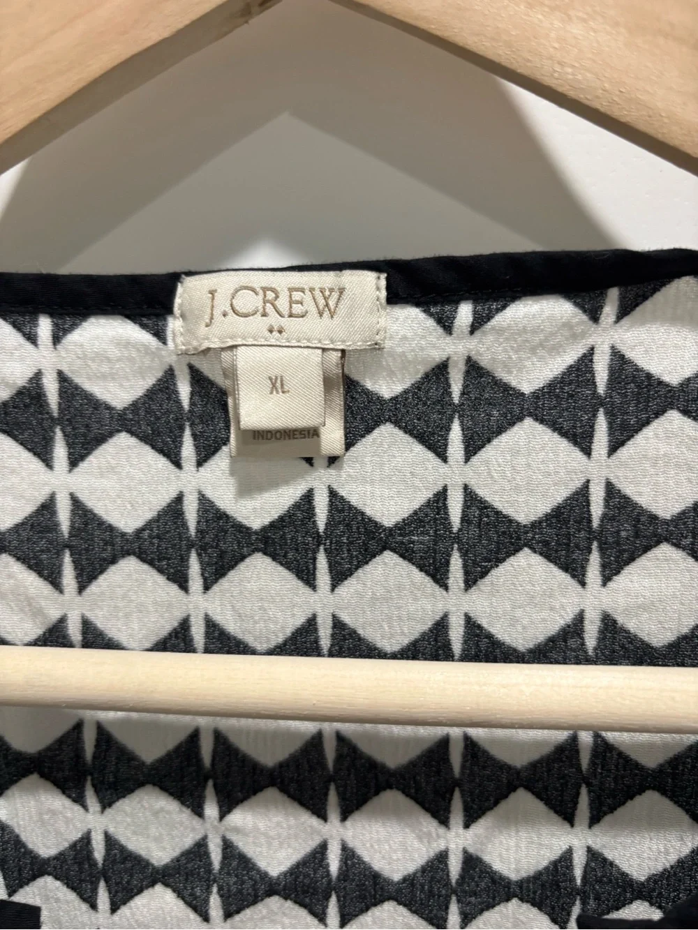 J. Crew Black & White Geometric Tunic Coverup